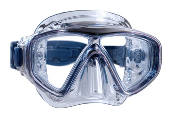 Diving gear mask for underwater exploration ocean product clear view isolated on transparent background