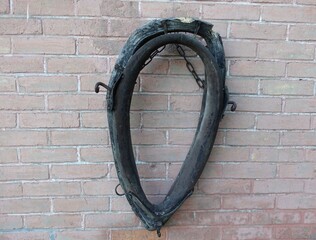 old horseshoe on wall