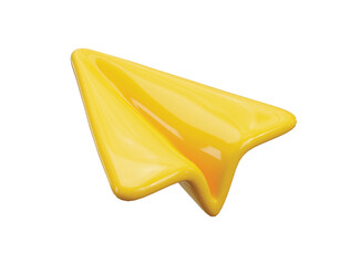 Flying paper plane icon 3d render concept of paper plane on symbol of business idea, aviation symbol, message letter sends icon vector illustration