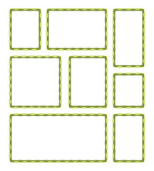 Picture Frame Vector Art - Set of square frames vector. Photo collage template vector illustration. photo frame for interior wall design.