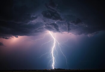 A powerful lightning bolt striking a dark stormy sky,   Jupiter,  phenomenon