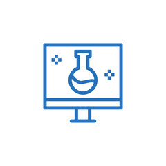 AI web lab interface icon design line vector