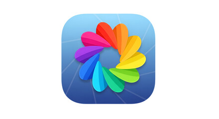 3d icon of colorful flower petal icon isolated on transparent background, representing creativity, diversity, and artistic expression