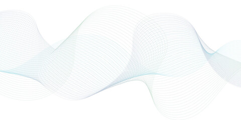 Abstract Smooth speed wave lines isolated for banner, template, background. Vector illustration