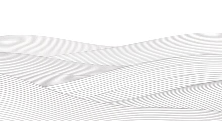 Abstract flowing lines creating a sense of rolling hills or waves in a minimalist design.