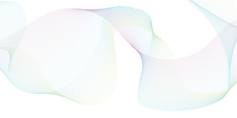 Abstract wave element for design. Digital frequency track equalizer. Stylized line art background. Vector illustration