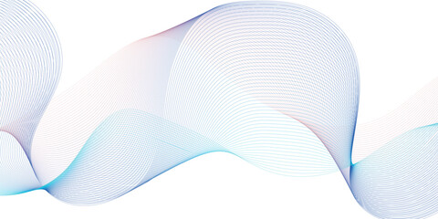 Abstract vibrant gradient line background vector. Futuristic style wall art with line distortion, wave, curved lines, color. Modern wallpaper design for business, technology, website, backdrop.