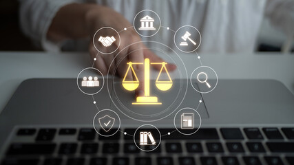 Justice system ensures legal governance and fairness. Justice system protects rights, system...