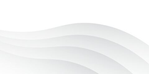 Elegant White Wave Abstract Background With Soft Curves And Gradient For Modern Design Projects.vector illustration eps10