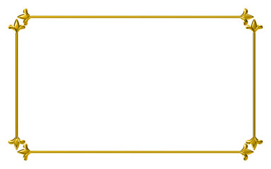 golden frame for text with gold ornament