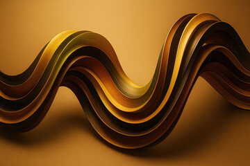 Colorful Wooden Wave Sculpture