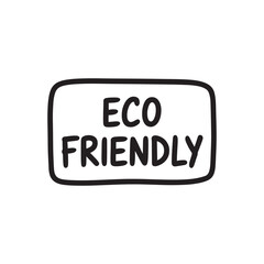 Fototapeta premium Hand drawn eco friendly stamp label
