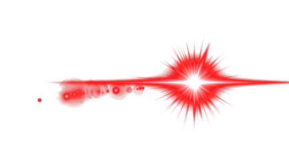 abstract red of lighting for background digital lens flare in dark background clean png