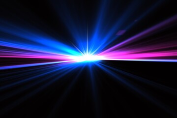 Neon Blue Magenta Sci-Fi Burst – Futuristic Laser Beam Overlay