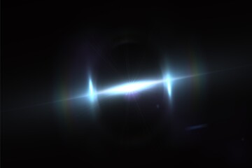 Fototapeta premium Blue Light Ring Overlay – Ethereal Sci-Fi Energy Flare Effect