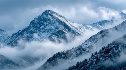 snowy mountains
