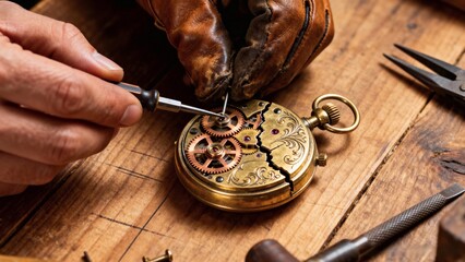 Watch repair restoration service antique pocket watch repair vintage timepiece fixing brass gears