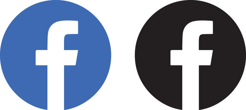 Facebook logo set isolated on white background. Social media icon.