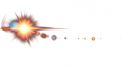 abstract of lighting for background digital lens flare in dark background clean png