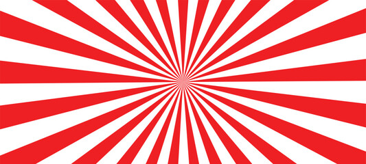 Red and white sunburst pattern