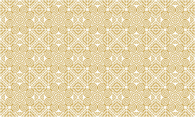 Golden Hmong ethnic pattern, Hmong embroidery pattern design for printing on fabric, background, logo, etc.