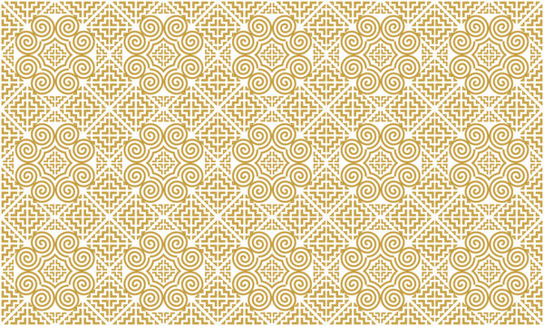 Golden Hmong ethnic pattern, Hmong embroidery pattern design for printing on fabric, background, logo, etc.
