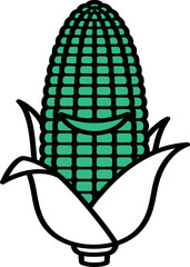 Abstract geometric shape with vibrant colors isolated on transparent background