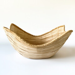 Fototapeta premium Natural Handmade Moroccan Basket with Rustic Texture and Organic Form