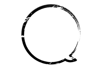 吹き出し - 毛筆で手書きしたようなテイストの、円形の吹き出し
