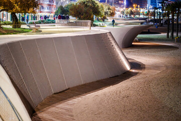 Benidorm Promenade Curve against the Night Skyline