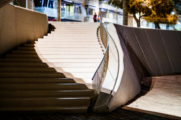 Shadow on the Winding Steps of the Poniente Promenade