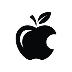 Apple Silhouette. Health and Education Symbol