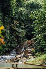 Kathu Waterfall in Lush Tropical Jungle, Phuket, Thailand