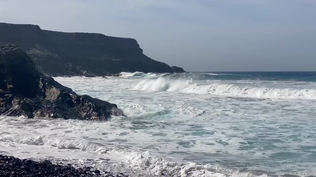 Dramatic coast in the small village of Puertito de Los Molinos