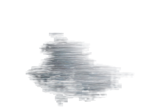 Abstract Glitch Art Structure with Horizontal Lines on Transparent Black Background