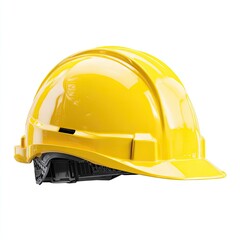 Bright yellow hard hat, safety, protection