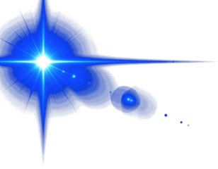 abstract light blue of lighting for background digital lens flare in dark background clean png