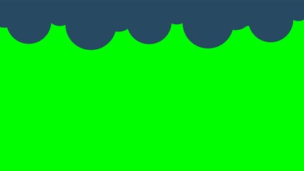 Dark clouds, rain, lightning and thunderstorm. Bad temper. Thunderclouds with a flashes of lightning. Autumn. Hurricane. Downpour. Tropical downpour. Weather forecast. 2d flat animation. Alpha channel