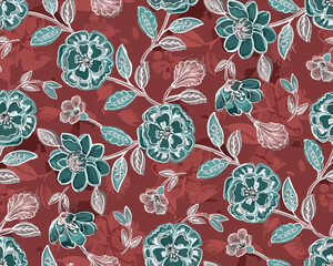 seamless pattern with flowers