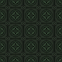 vector seamless pattern with flowers