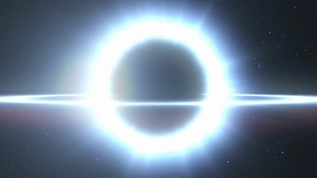 A supernova turning into black hole in deep space.