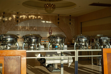 Pots of Marmite in the all-inclusive restaurant at the hotel