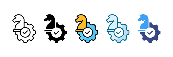 Action Plan Icon Set Multiple Style Collection