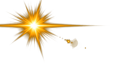 abstract golden of lighting for background digital lens flare in dark background clean png