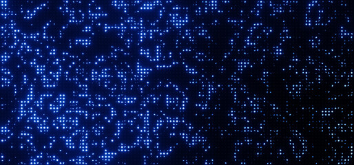 Bright Blue Christmas Lights Background for Festive Atmosphere Design
