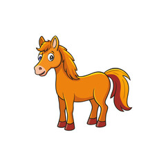 horse cartoon isolated on white