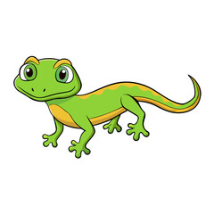 green frog isolated on white