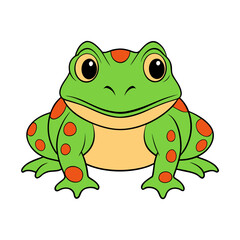 frog on a white background