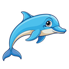 dolphin isolated on white background