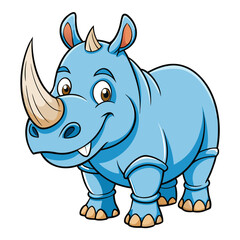 Obraz premium cartoon rhino cartoon